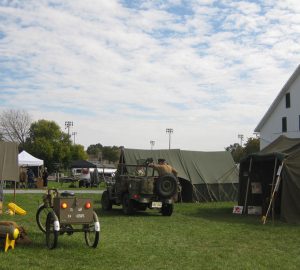 Military jeep at WWII days