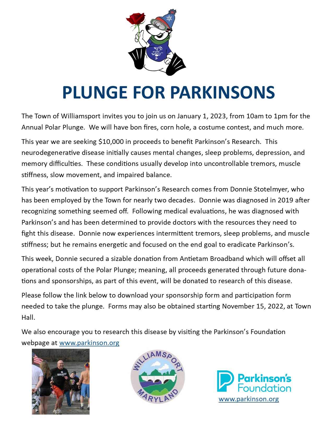 Plunge-for-Parkinsons - Town of Williamsport
