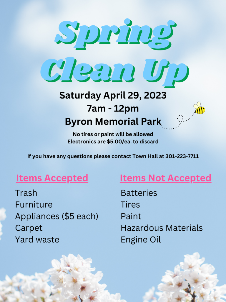Village Hall Spring Clean Spring Clean Up - Town of Williamsport
